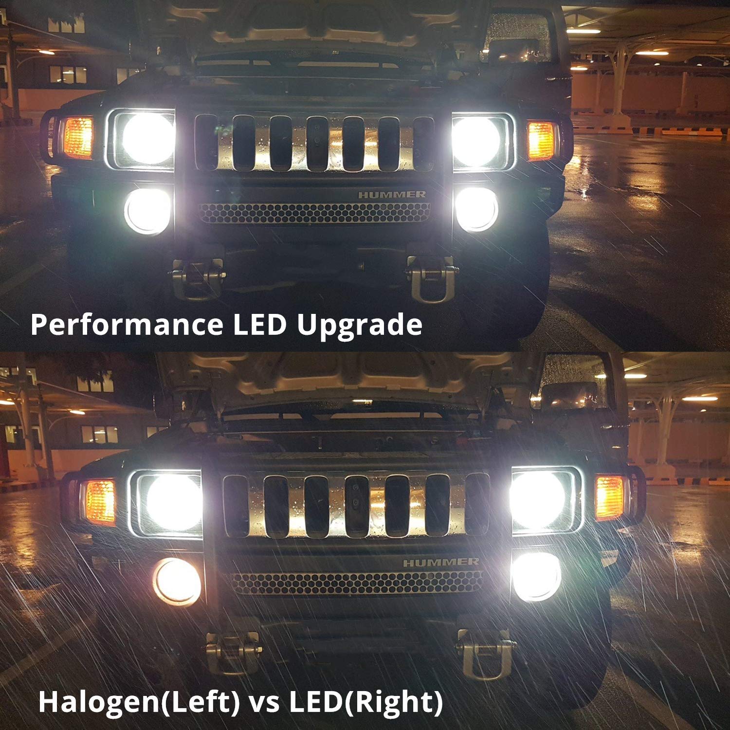 Alla Lighting Hb4 9006 Led Fog Light Bulbs, 6000K Xenon White Xtreme Super Bright 80W High Power Chipsets 12V For Cars, Trucks, Suvs, Vans,